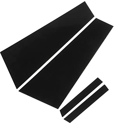 X AUTOHAUX Door Cover Panel Trim Pillar Posts for Mercedes-Benz CLS C219 | 4 pcs, Black, Exterior door window anti scratch stickers, for Mercedes-Benz CLS C219 2006-2011