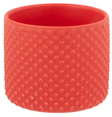 FabFinds Indoor Planter Indoor Decorative Flower Plant Pots (12cm, Red Bobble)