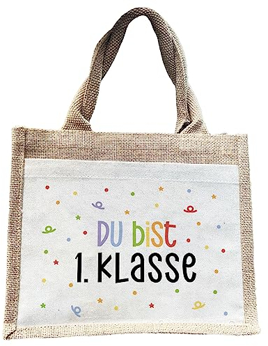 Manilu | EINSCHULUNG 2024 | Schulkind-Tasche, Die perfekte Einschulungsgeschenkidee für Mädchen und Jungen der 1. Klasse (Du bist erste Klasse)