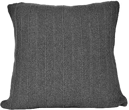 nielsen HOME Kissen Arvid 50x50 cm in Dunkelgrau aus 100% Baumwolle fein gestrickt inkl. Füllkissen