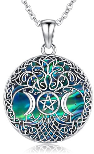 Odinstone Collana con ciondolo a forma di albero della vita in argento Sterling 925, gioiello personalizzato in argento per donne, regalo speciale per mamma/fidanzata/moglie (D-albero della vita)