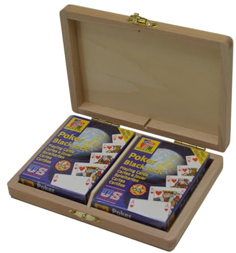 Spielkartenbox mit 2 Decks Pokerkarten