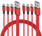 AAOTOKK 2-Pack/4Pied 3 en 1 USB 2.0 a Splitter Cable USB a 2.0 Mâle à Double Mâle de Type C+Câble de Charge Mâle Micro USB Compatible avec les Téléphones portables et Tablettes (Rouge-2Type C+1Micron)