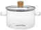 pulunto Olla de cocina de vidrio con tapa, olla de vidrio transparente para estufa, olla de cocina Kichen