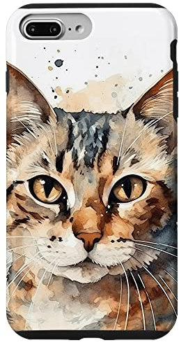 iPhone 7 Plus/8 Plus Cat Watercolor Graphic Case