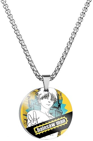 acsewater Chainsaw Man Pendant Denji Pochita Necklace Power Makima Reze Cosplay Prop Decoration Aki Hayakawa Pendant Denji Chain Anime New Trinkets Charming Gift