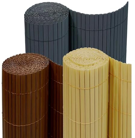 JORON PVC Sichtschutzmatte, Balkon Sichtschutz mit Kabelbindern, Sichtschutzzaun Wasserdicht Windschutz für Garten, Balkon und Terrasse (Anthrazit, 100x400cm)