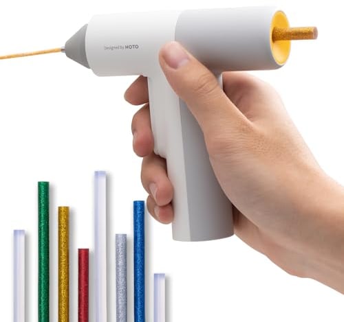 HOTO Pistola Colla a Caldo Senza Fili Pro con 40 Stick colla a caldo, Pistola per colla professionale, Erogazione Automatica, USB-C Ricarica, Riscaldamento Rapido 30S, per Artigianato, DIY, Arti