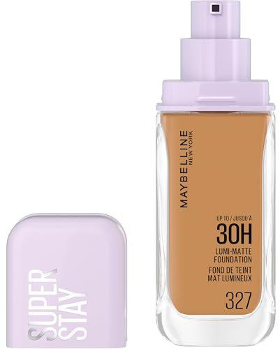 Maybelline New York - Fond de Teint Liquide Longue Tenue - Ultra-Résistant - Fini Mat Lumineux - Enrichi en Acides Aminés - Tous les Types de Peau - Superstay 30H Lumi-Matte - Teinte : 327 - 35ml