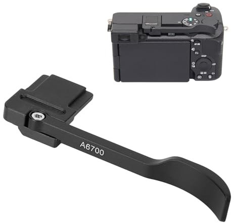 Thumb Up Grip for A6700 Cameras, Metal Thumb Up Rest Hand Grip, Hot Shoe Thumb Grip, for Stable and Safe Hand Hold (Black)
