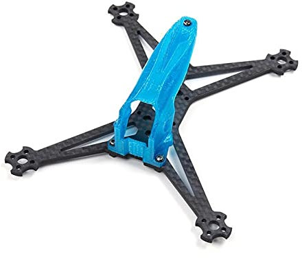 BIPANO IFlight TurboBee 136RS V2 136mm Micro FPV Cadre de Course avec Bras de 3mm Compatible HQProp T3 * 2 hélices FPV Kit de Drone de Course Bras de châssis pour quadricoptère(Frame W Blue Canopy)