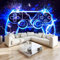 Fototapete Vlies Tapete Gamecontroller Blaue Flammen Graffiti 300x210 cm 3D Effekt Wandbild Vlies Wandtapete Moderne Wohnzimmer Mural Schlafzimmer Kinderzimmer TV Hintergrund Wand Dekora