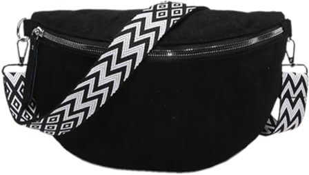 TIAASTAP Schöne Bauchtasche für Damen Wildleder Tasche Handtasche Damen Umhängetasche Gürteltasche Handbags for Women Brusttasche Crossbody Bag Damen Groß Crossbag Schultertasche