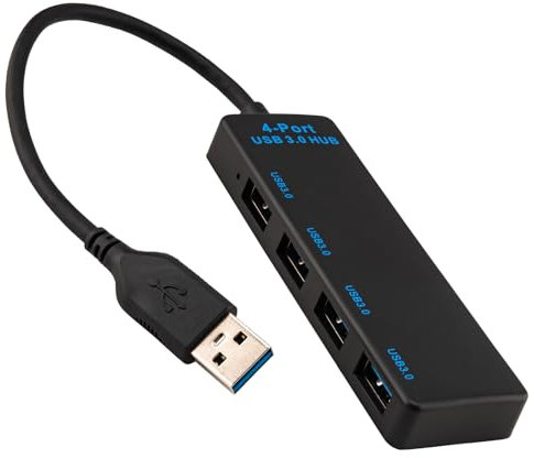 Leehitech USB Hub 3.0 4-Port Splitter, 5Gbps Multiport Adapter, Mini Extender für Strom und Daten, Kompatibel Mit MacBook Pro/Air, Surface Book, iMac, Dell, Flash Laufwerke