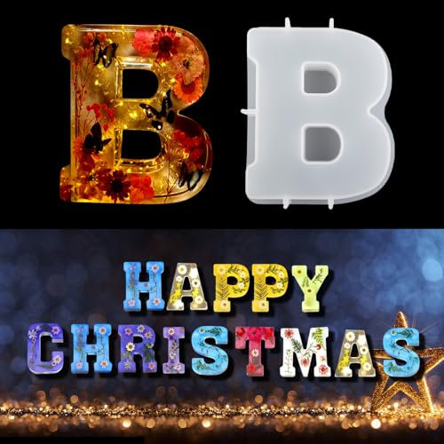 EPODA Silikonform Buchstaben Groß, 6 Zoll - Hochwertiges, flexibles Silikon - Ideal für Epoxidharz, Gips, Beton & mehr