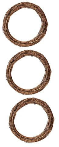 Amosfun 1 Satz Girlande Weinkreis Dekokranz Weihnachten Wohnungseinrichtung Wohnungsdeko Foto Girlande Weinkränze Basteln Blumen-lei Selber Machen DIY Kranz Aus Rattan Hölzern Coffee 3st