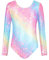 JiAmy Gymnastikanzug Mädchen Langarm, Kinder Glitzer Gymnastik Turnanzug Leotard Dancewear Gymnastikbody für 5-6 Jahre