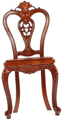 Mini-rückenstuhl-Ornamente Mini-hausdekoration Mini-möbel Puppenhausmöbel Einzelne Sofasessel Puppenstuhl Winzige Möbel Miniaturstuhl Puppenhausstuhl Mini-stühle Metall Light Brown JOINPAYA