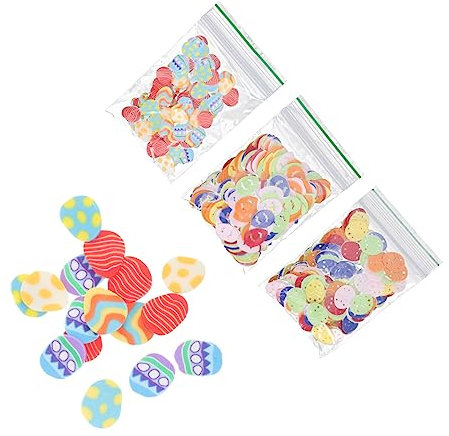 ABOOFAN 3 Packungen Ostern Konfetti Ei Kaninchen Konfetti Dekoratives Konfetti Partydeko Konfetti Entzückende Konfetti-dekoration Konfetti Für Ostern Osterversorgung Plastik Colorful