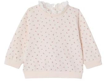 VERTBAUDET Sweat Naissance imprimé Petites Fleurs avec col brodé Rose pâle 6M(67CM)