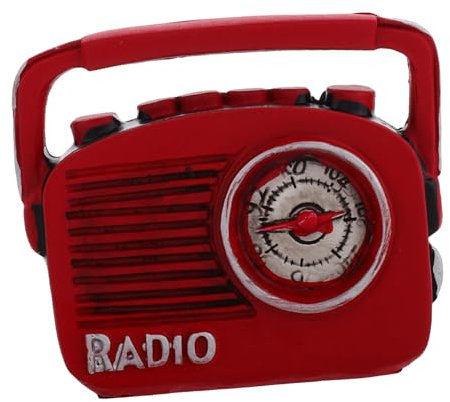 HAWILLOSCH Retro Musical Decorations Mini Radio Model Faux Radio Simulation for Party Home Office Display Retro Decor Ornament
