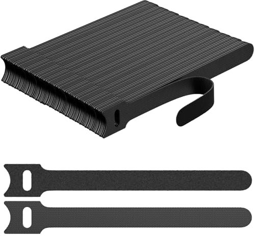 Uniclife 100 Piezas Correas Reutilizables para Cables, Organizadores de 15 cm con Cierre de Gancho y Bucle, Correas Ajustables para Gestión de Cables, Multiusos para Hogar, Oficina y Centros de Datos