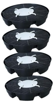 HGZLQKD 4Pcs Self Watering Pot Base Set Fabric Pot Base Balcony Indoor Greenhouse Patio Plant Tray Stand Easy to Maintain Reusable