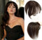 Unipearl Clip in Pony Haarteile Echthaar Braun 360° Abdeckung Clip on Pony für Frauen Fransen Wispy Pony Haar für Dünnes Haar