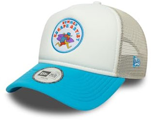 New Era Kinder Youth Patch Trucker Adjustable Cap Summer Escape Weiß Blau, Size:Youth
