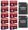 Micro SD 4 GB - Schede di memoria SD EASTBULL da 4 GB, video Full HD 90 MB/s UHS-I U1 Micro SDHC Classe 10 per telecamere di sorveglianza (10 unità e 2 adattatori)