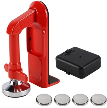 Enwye Allarme fermaporta Portatile Rosso, Protezione antifurto, Serratura per Porta, Sicurezza per casa, Hotel e Viaggi