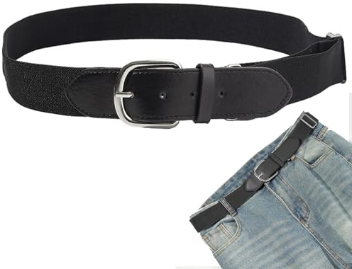 Ceinture Élastique pour Enfants Garçons, Ceinture Ajustable en PU pour Garçons et Filles, Idéale pour les Activités Sportives et Quotidiennes, Avec Boucle en Métal Résistante et Design Confortable