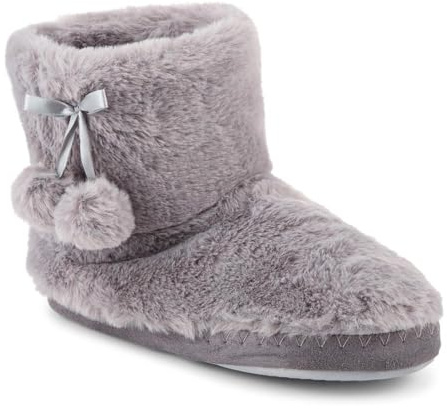 Pavers Fluffy Slippers Boots - Grey Size 4