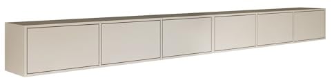 Selsey Mobile Porta TV Sospeso Cachemire Stile Minimalista e Funzionale 300 cm / 3 Moduli da 100 cm Sei Ante a Ribalta Pannelli di Truciolato Laminato 16 mm Sistema Push-to-Open Elegante e Solido