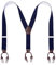 KANGDAI Herren Hosenträger 6 Clips Heavy Duty Men Braces Y Zurück 10 Farben Durable Elastic Verstellbare Hosenträger Starke Metall Clips (Blau)