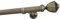 Sento 25mm Metall Gardinenstange Vorhangstange 1-läufig Messing Antik Classic 120 cm (1x120cm) AVANTI