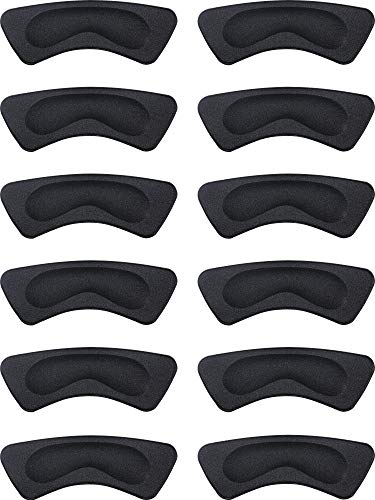 Hotop 6 Paar Absatz Kissen Pads Heel Schuhgriffe Liner selbstklebende Schuheinlagen Fußpflege Protector (Schwarz)