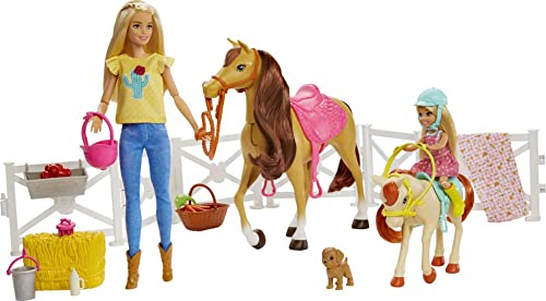 Barbie Muñecas Chelsea con Caballos y Accesorios (Mattel FHX15)