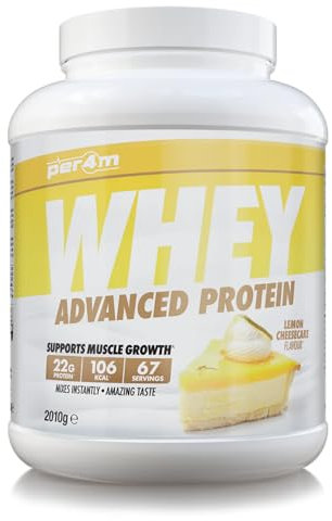 Per4m Protein Whey Powder | 67 Servings of High Protein Shake with Amino Acids | for Optimal Nutrition When Training | Low Sugar Gym Supplements (2010g, Lemon Cheesecake)