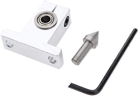 PETSOLA Mini Wood Lathe Parts Set, Rotating Lathe Tailstock, Thimble Drill Bit, Mini Wrench, Easy to Install and Replace