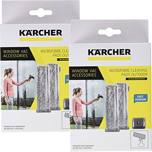 Kärcher Mikrofaser-Wischbezug für Window Vac (Outdoor), 2er Pack (2 x 2 Stück)