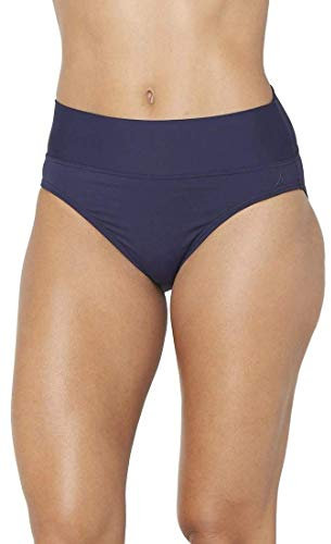 Nautica Damenhose, Bauchkontrolle, Bademode, Workout, Volleyball, Yoga, Strandmode, Bikini-Slip, Marin, XL