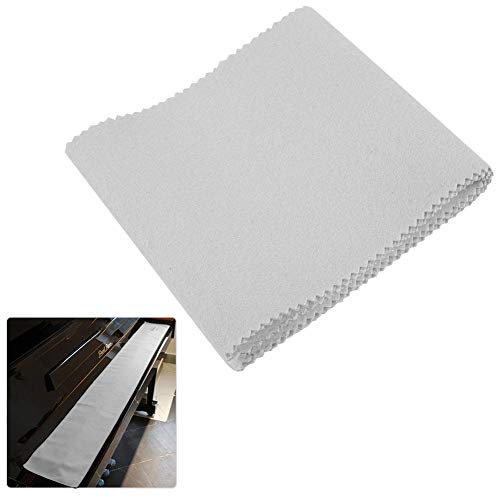 Bnineteenteam Piano Key Cover Cloth, Piano Keyboard Flannel Piano Key Dust-proof Cloth for Piano Cleaning Care No Fading Gray Piano Keyboard Dust Cover