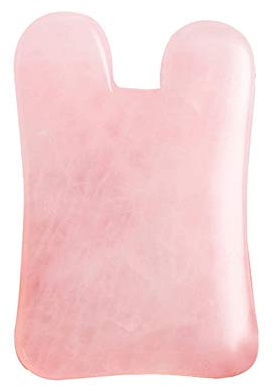 NewL Rosenquarz Jade Roller Echtes Jade Gua Sha Brett Pilz Massager Gesicht Lifting Tool Gesichts-Guasha Massage Werkzeug (Konkav)