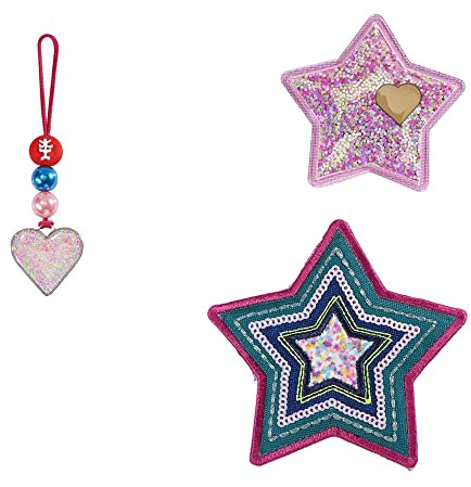 Step by Step Magic Mags „Glamour Star Astra“, 3-teilig, 2 Magnet-Applikationen und 1 Anhänger, als Ergänzung für den Schulranzen oder Vorschulrucksack, für Mädchen