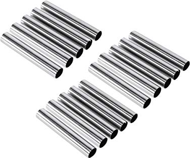 GMMH 15 St Cannoli Schillerlockenform aus Edelstahl, Backform für Schaumrollen Hörnchen Sahnerollen Cremerollen Trubotschki Schillerlocken zum Backen