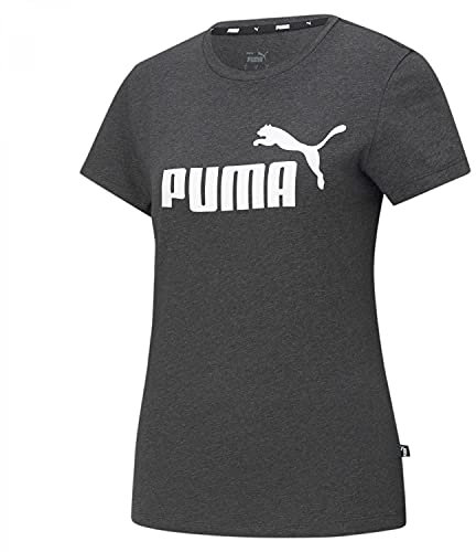PUMA Damen T-shirt, Dunkelgrau - Dark Grey Heather, XS