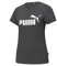 PUMA Damen T-shirt, Dunkelgrau - Dark Grey Heather, XS