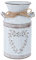 Angoily Vase à fleurs vintage en forme de cœur - Pot à lait français - Vase rustique chic - Pichet en fer - Pour jardin, balcon, bureau, salon, table
