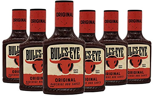 Bull's Eye Sauce BBQ Original - Salsa para barbacoa (300 ml, 6 botellas)